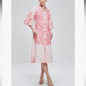 Elegant Pink Floral Women's Dress